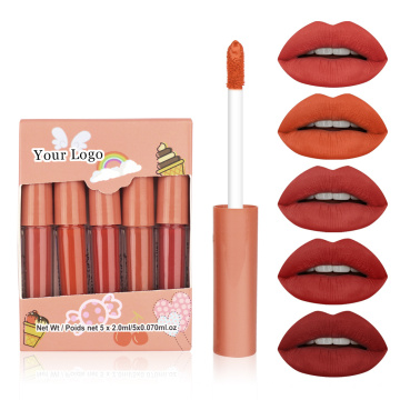 Private label liquid lipstick Long Lasting Waterproof Velvet Lip Gloss makeup Set